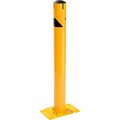 Global Industrial Steel Safety Bollard W/Chain Slots, Removable Base & Cap, 4.5ftftD x 42ftftH 670578